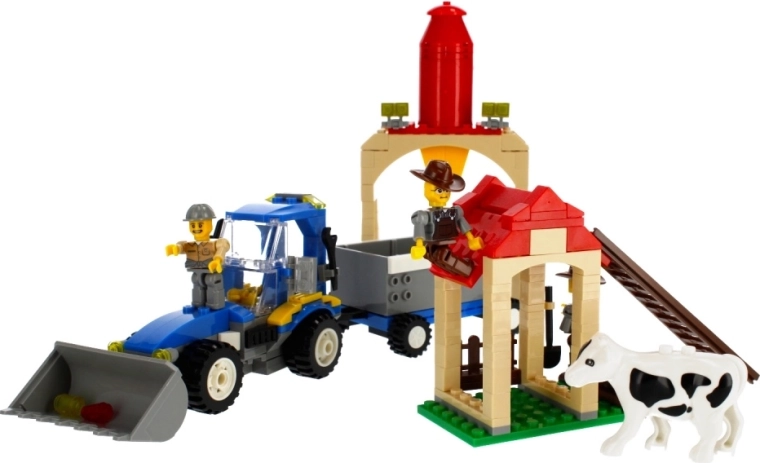 Komplet bondegård med stald og silo