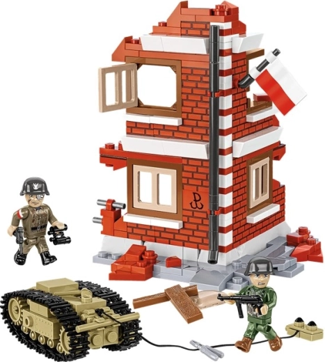 Diorama fra Warszawaopstanden med nyt murstensmønster