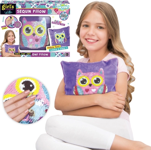 Woopie Art & Fun kreativt sæt til fremstilling af en pude med en ugle