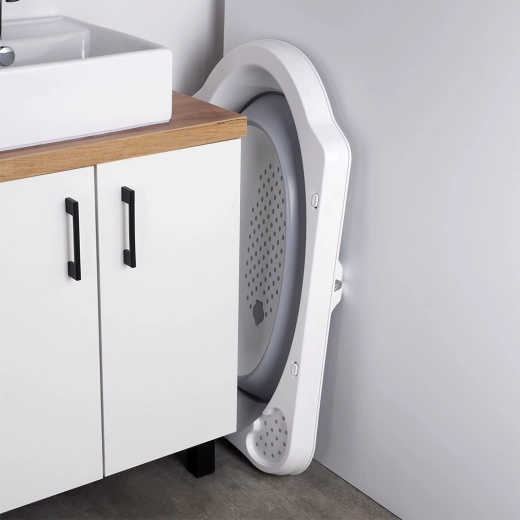 Flad sammenklapning for at spare plads