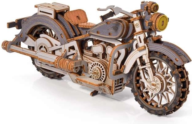 Little Story 3D træpuslespil motorcykel Comanche grå