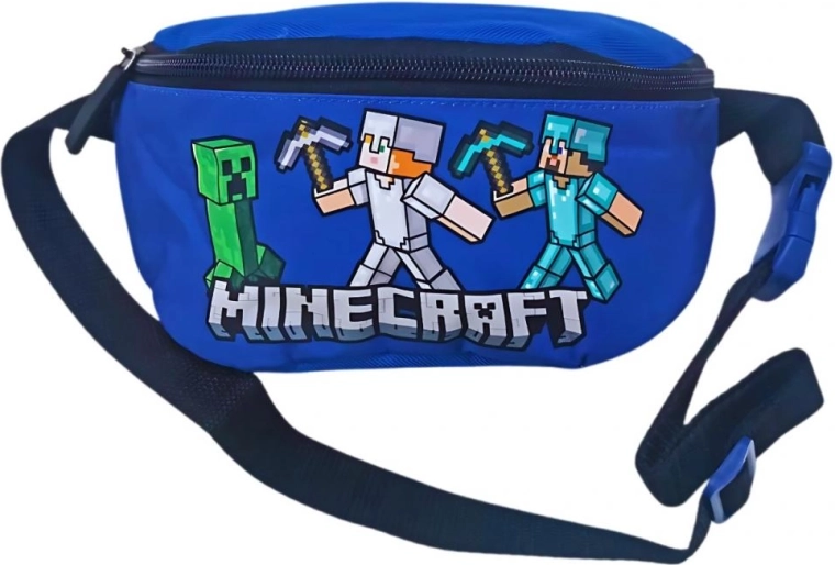 Minecraft-bæltetaske til børn, blå – 1 stk.