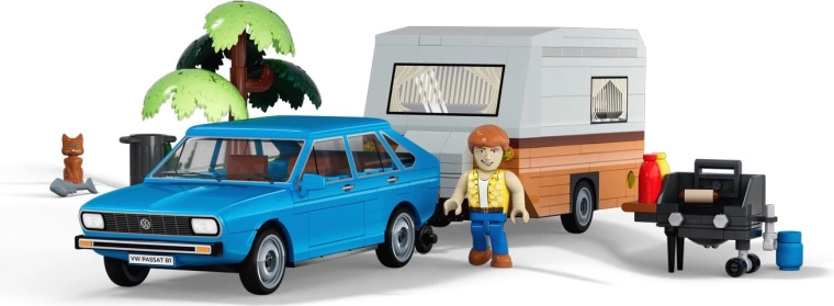 Camping-scene og figurer til historien
