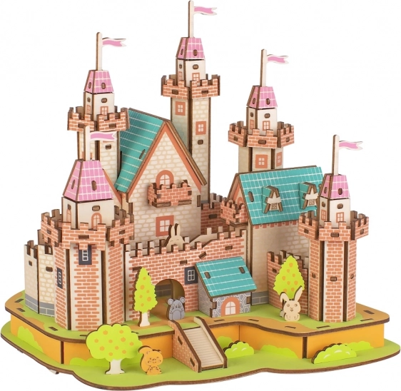 Træ 3D puslespil - Slot i paradis