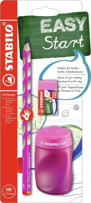 Stabilo Easygraph skolesæt til højrehåndede pink
