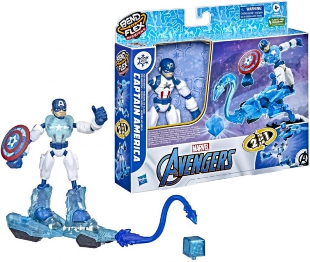 Avengers Bend and Flex actionfigurer med transformérbart køretøj 15 cm