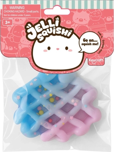 Pastelfarvet vaffel med konfetti-effekt