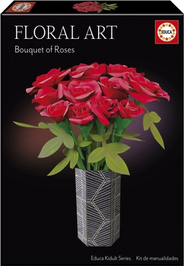 Educa 3D-puslespil Floral Art: røde roser