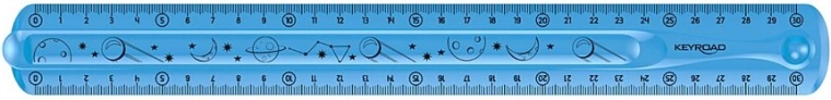 LINEAL KEYROAD Flexi 30 cm blå