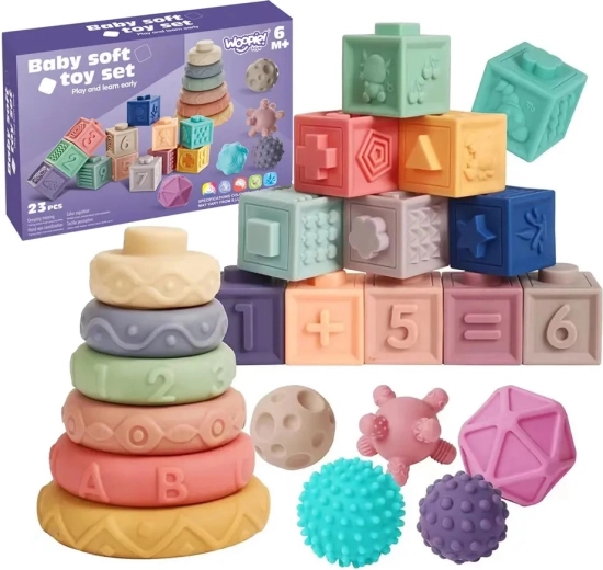 Woopie sansebyggesten 23 stk med ringe og bolde