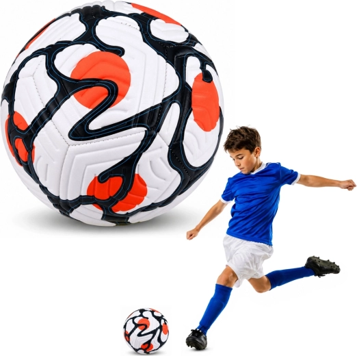 Træningsfodbold størrelse 5 (ca. 22 cm) hvid-orange