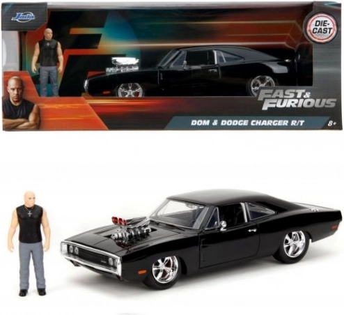 Fast & Furious 1970 Dodge Charger 1:24 med figur af Dominic Toretto