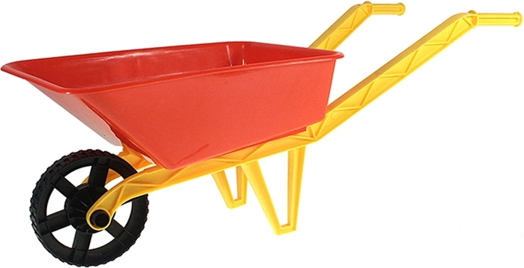 Plastiktrillebør til sand for børn, rød, 72 × 29 × 25 cm
