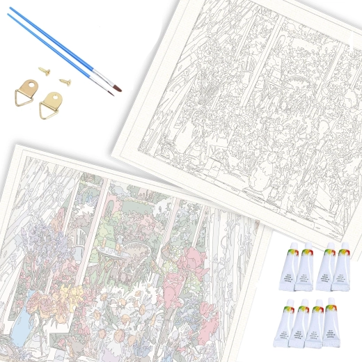 Opspændt på træblindramme