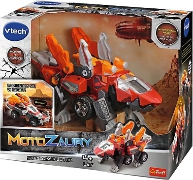 VTech Motozaur Stegosaurus Lutor – interaktivt legetøj 2-i-1 dinosaur og buggy