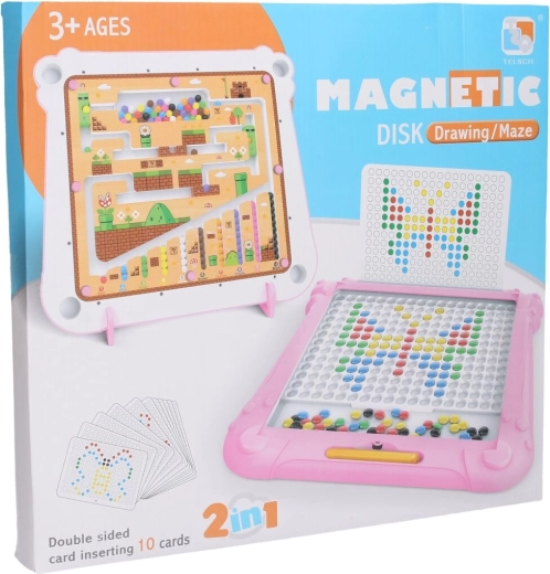 Magnetisk tavle med labyrint blå 34 cm