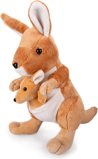 Plysbamse kænguru med unge 29 cm