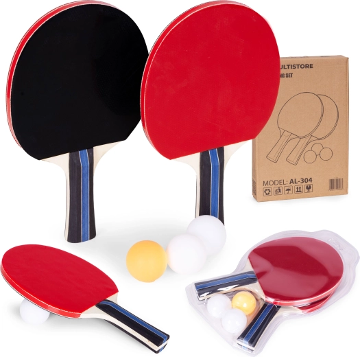 Bordtennissæt – 2 bat og 3 bolde