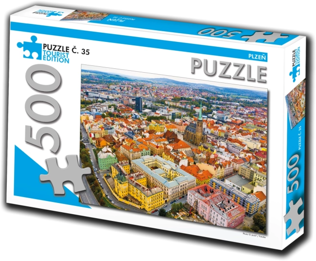 Puslespil Plzeň 500 brikker turistisk udgave