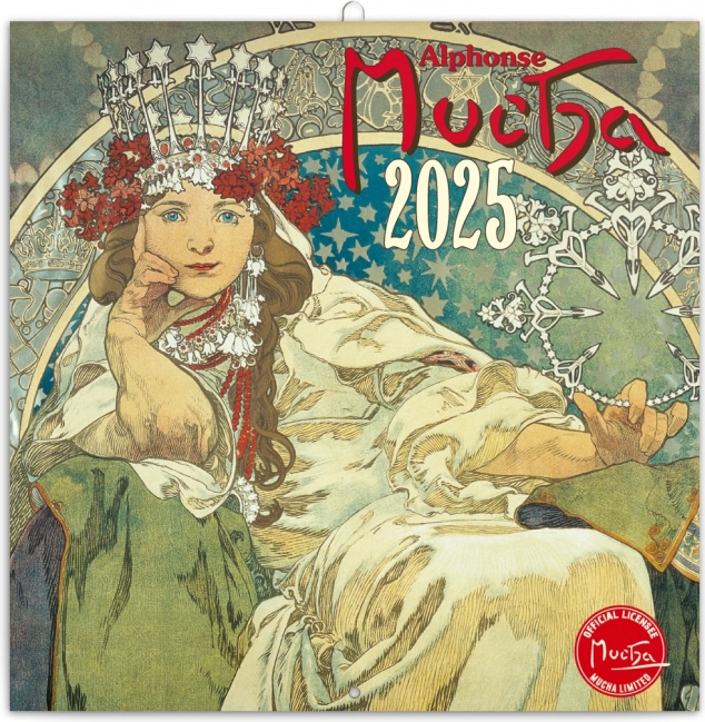 Noteskalender Alfons Mucha 2025 30 × 30 cm