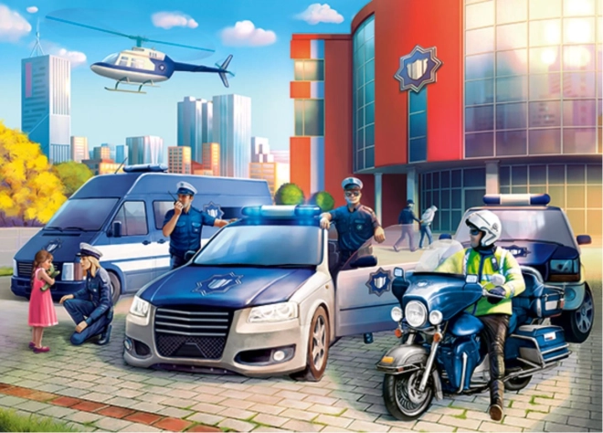 puslespil 120 brikker politistation