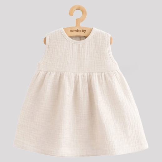 Musselinkjole til baby New Baby Ella linen