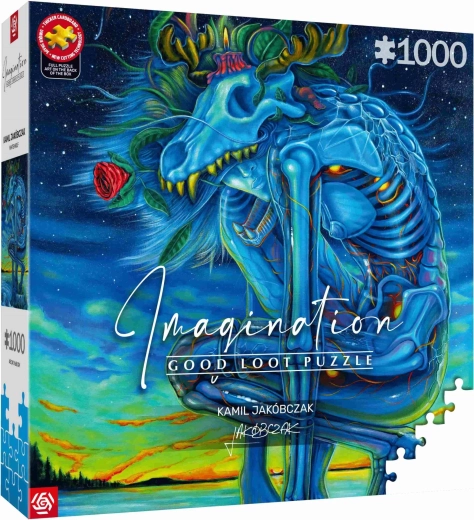 Puzzle Imagination: Kamil Jakóbczak – hvid ulv 1000 brikker