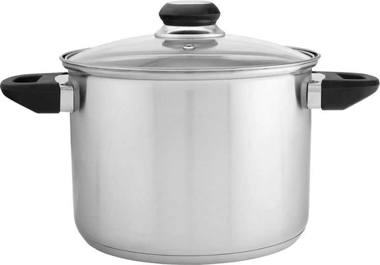 Emilio høj gryde i rustfrit stål 4,3 l med glaslåg (20 cm)
