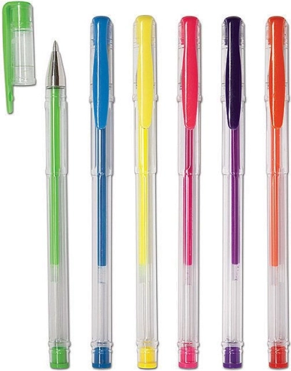 Gelpenne, neon sæt 6 stk CONCORDE