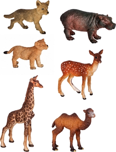 6 realistiske figurer af vilde dyr