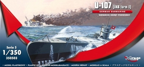 Plastikmodel U-Boat U-107 IXB