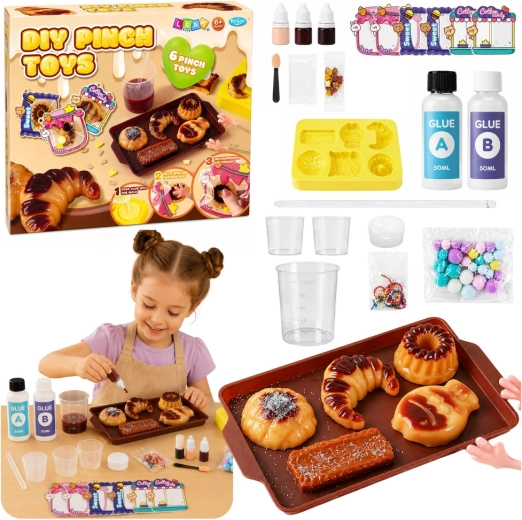 Kreativt DIY-sæt til at lave squishy-klemme-slik