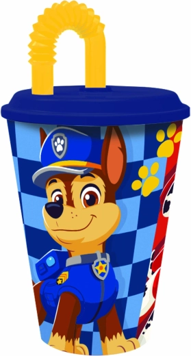 Kop med sugerør PAW Patrol 430 ml plast