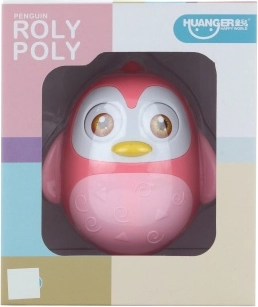 Roly-poly pingvin lyserød legetøj til børn