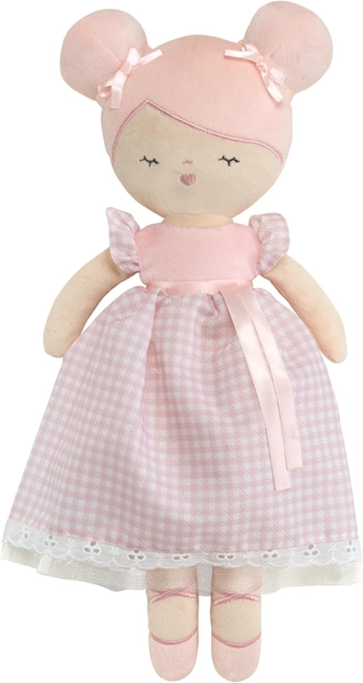 Plysdukke Niza 36 cm med vugge