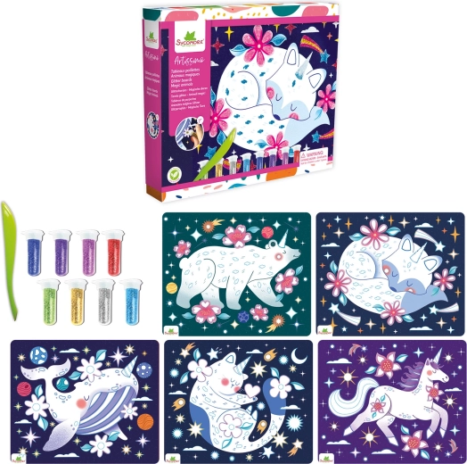 Artissimo farvet glimmer – magiske dyr