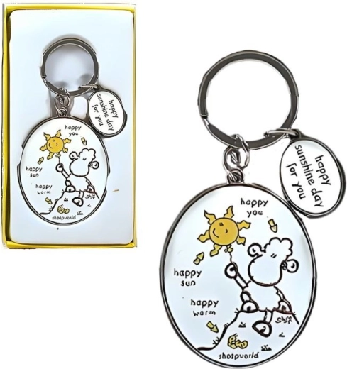 Sheepworld nøglering – stilfuld badge til nøgler, rygsæk og taske