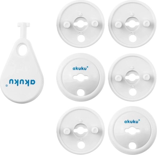 Akuku-stikdåsedæksler – børnesikringer, 6 stk.