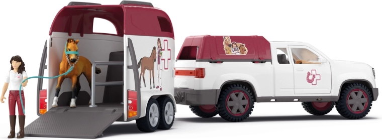 Aftagelig trailer til sikker transport af heste