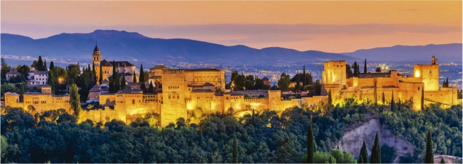Panoramapuslespil Solnedgang Alhambra, Granada 1000 brikker