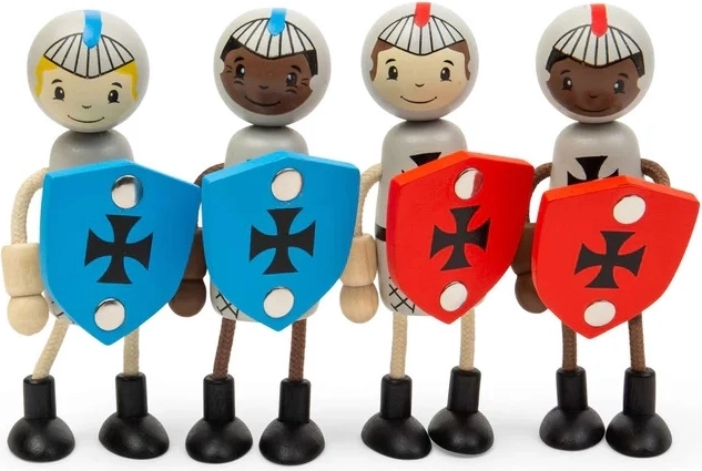 Bigjigs Toys sæt med træfigurer, middelalderriddere