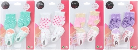 Sokker og sko til dukker 40 cm