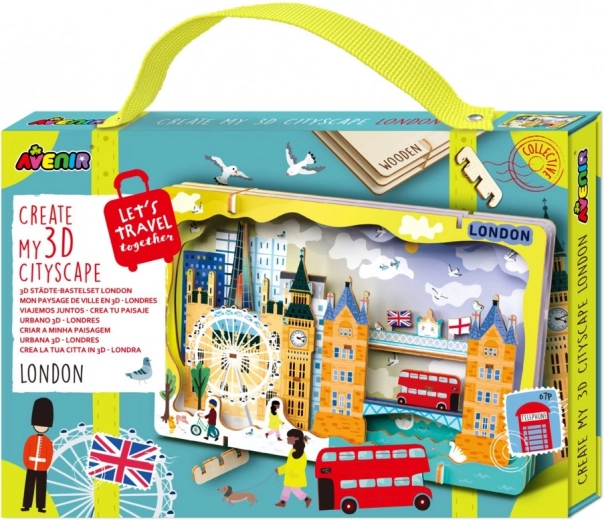 3D træpuslespil bypanorama – London