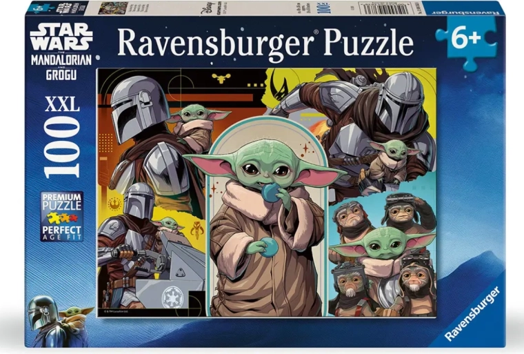 Ravensburger-puslespil Mandalorian og Grogu XXL, 100 brikker