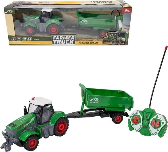 Sjov RC traktor med trailer