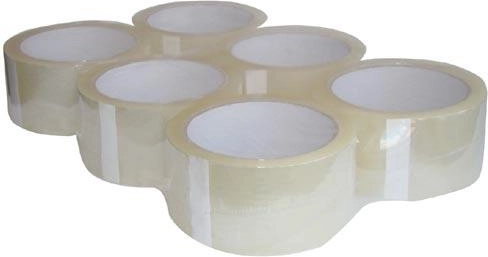 Pakketape 25 mm × 66 m transparent (6 stk)