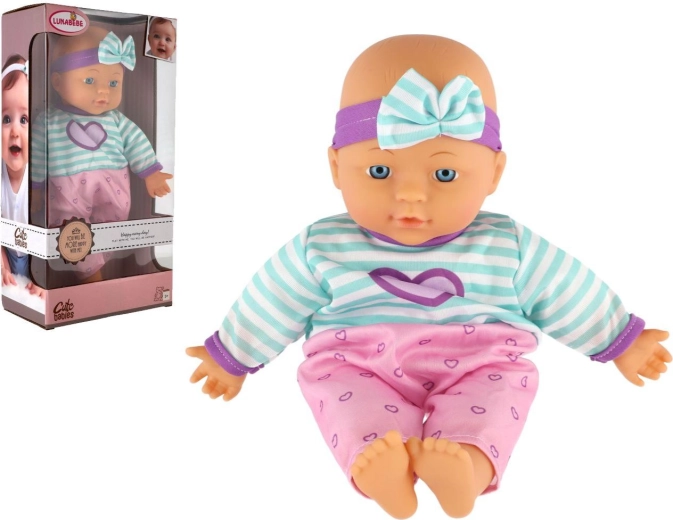 Babydukke med blød krop, 30 cm, i æske