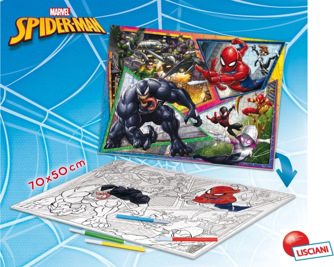 Dobbeltsidet gulvpuzzle med Spider-Man, 150 brikker