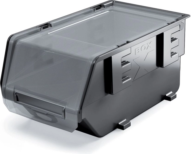 Plastisk lukbar opbevaringsboks 3,6 l, sort, 237 × 159 × 118 mm