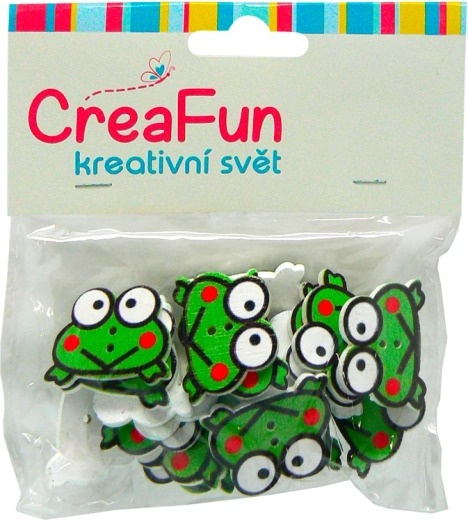Træperler frø 20 stk. 2,5 × 2 cm